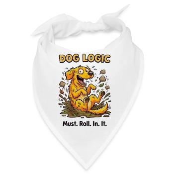 Dog Logic Matsch-Spaß - Bandana - Weiß - Vorne