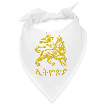 Lion of Judah Jah Rastafari Rasta Reggae Roots - Bandana - Weiß - Vorne