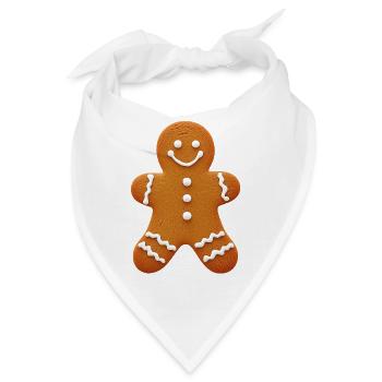 Gingerbread Man :) - Bandana - Weiß - Vorne