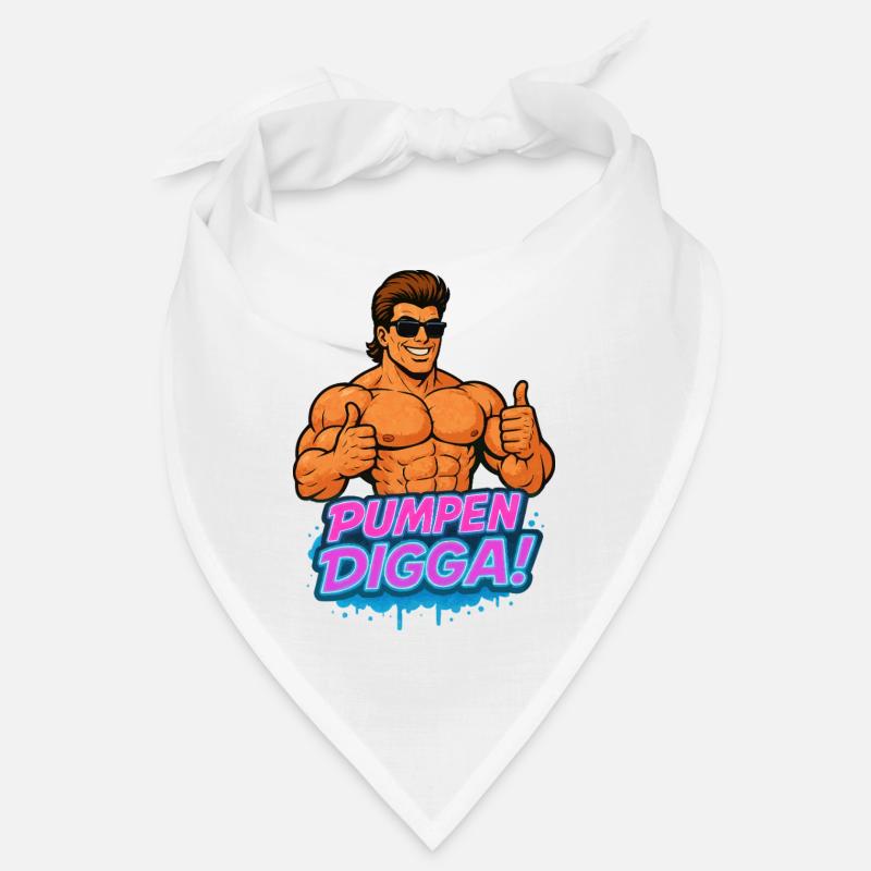 PUMPEN DIGGA Muskelheld Cartoon Bodybuilder Bandana
