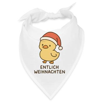 Entlich Weihnachten Küken - Bandana - Weiß - Vorne