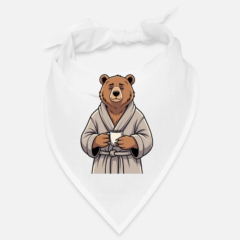 Bear with coffee Bandana