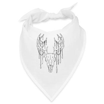 Hirschgeweih mit Kristallen - Bandana - Weiß - Vorne