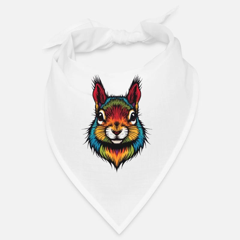 Buntes Eichhörnchen tierische Farbexplosion Bandana