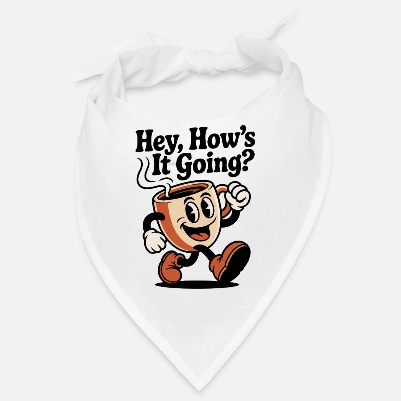 Running Coffee Mug Mascot Bandana