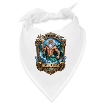 Neptun König des Meeres - Bandana - Weiß - Vorne