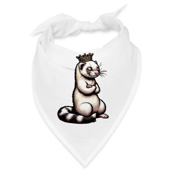 Frettchen Frettchenhalter Frettchenbesitzer - Bandana - Weiß - Vorne
