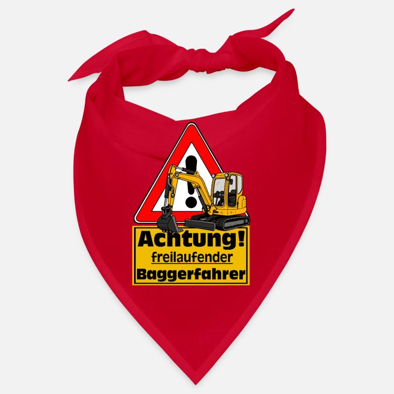 Achtung Baggerfahrer , Fun Shirt Sticker Bandana