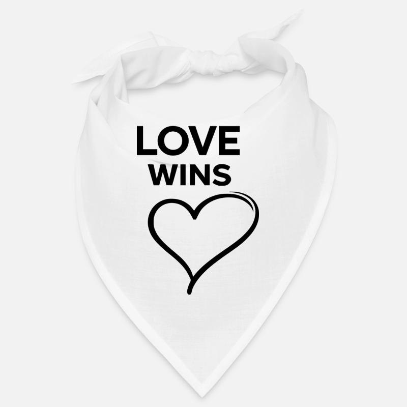 Love Wins Regenbogen Liebe Statement Design Bandana
