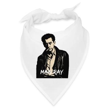 Man Ray Rebellenporträt in Leder - Bandana - Weiß - Vorne