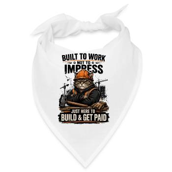 Construction Cat: Bauen und verdienen - Bandana - Weiß - Vorne
