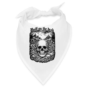 Auf dem Dead Skull Gothic Dark Art Shirt gebaut - Bandana - Weiß - Vorne