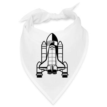 Space Shuttle der 60er Jahre - Bandana - Weiß - Vorne