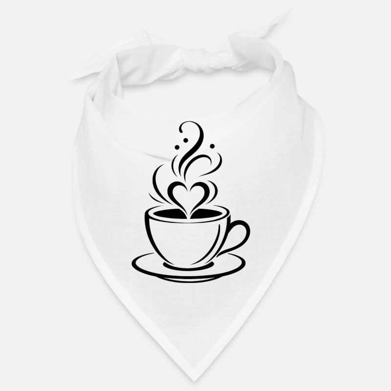 Kaffee Herz Bandana