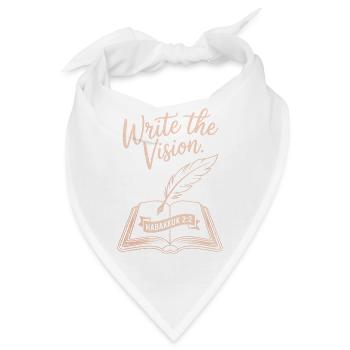 Schreib das Vision Habakkuk Tee - Bandana - Weiß - Vorne