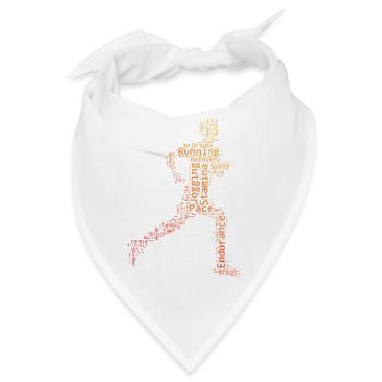 Geschenkidee für einen Running mit Running - Bandana - Weiß - Vorne