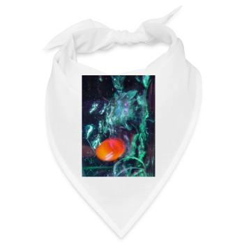 Neon-Nebel mit orangefarbenem Kern - Bandana - Weiß - Vorne