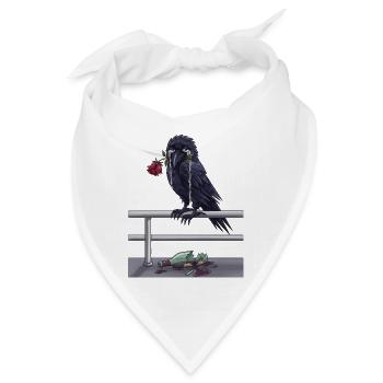 Rabe hat Liebeskummer - Bandana - Weiß - Vorne