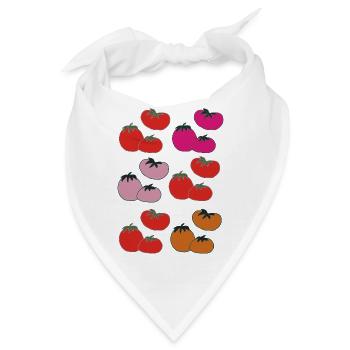Tomaten Pop-Art Farbenspiel - Bandana - Weiß - Vorne