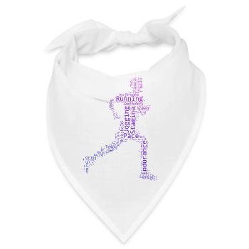 Geschenkidee für einen Running mit Running - Bandana - Weiß - Vorne