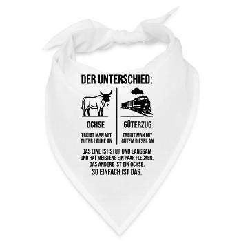 Ochse Güterzug - Bandana - Weiß - Vorne