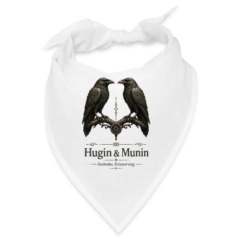 Hugin & Munin: Gedanken Erinnerung - Bandana - Weiß - Vorne