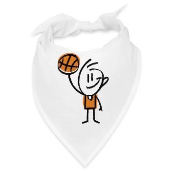 Basketball Basketballer - Bandana - Weiß - Vorne