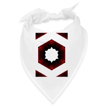 Feuerkaleidoskop Hexagon Muster - Bandana - Weiß - Vorne