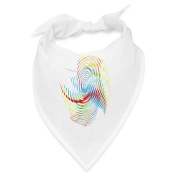 Regenbogenspirale Neon Muster - Bandana - Weiß - Vorne