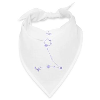 Sternzeichen Stern Pastel Purpur - Bandana - Weiß - Vorne