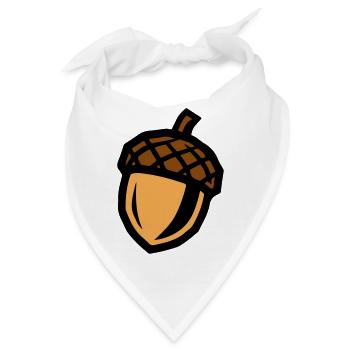 Eichel Symbol - Bandana - Weiß - Vorne