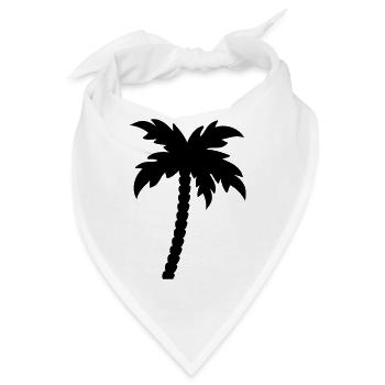 palme - Bandana - Weiß - Vorne
