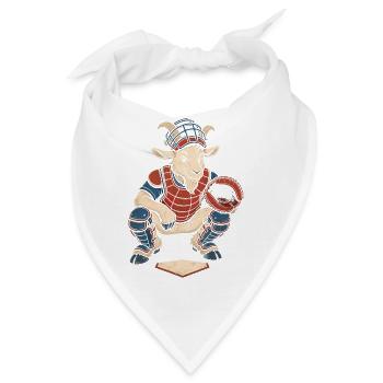 Baseball Catcher Ziege volle Ausrüstung - Bandana - Weiß - Vorne
