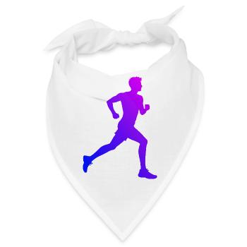 Geschenkidee für einen Running mit Running - Bandana - Weiß - Vorne