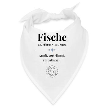 Fische Sternzeichen Eigenschaften - Bandana - Weiß - Vorne