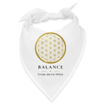 Blume des Lebens – Lebensblume & Heilige Geometrie - Bandana - Weiß - Vorne