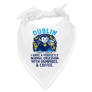 County Dublin Vampire And Coffee Obsession - Bandana - Weiß - Vorne