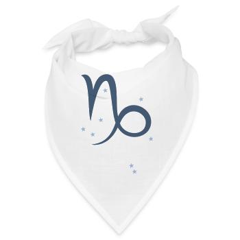 Sternzeichen Steinbock - Bandana - Weiß - Vorne