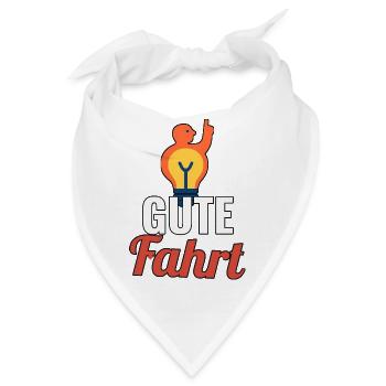 Motorrad Gute Fahrt Spruch - Bandana - Weiß - Vorne