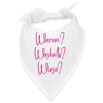 Warum? Weshalb? Wieso? - Bandana - Weiß - Vorne