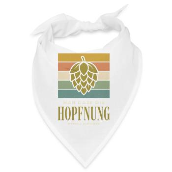 Man Darf Die Hopfnung Niemals Aufgeben Bierbrauer - Bandana - Weiß - Vorne