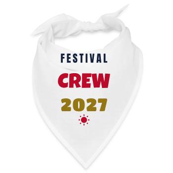 Festival Crew 2027 Squad Gruppe Outfit - Bandana - Weiß - Vorne