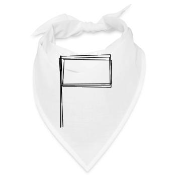 Eckfahne handgezeichnet - Bandana - Weiß - Vorne