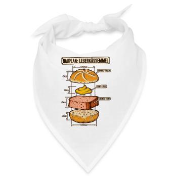 Leberkässemmel Bauplan - Bandana - Weiß - Vorne