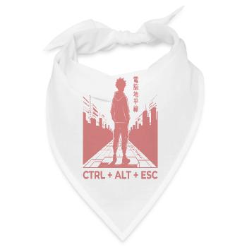 Ctrl Alt Escape Streetwear Silhouette - Bandana - Weiß - Vorne