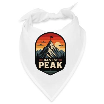 Das ist Peak Retro Berg Abzeichen Vektor Shirt - Bandana - Weiß - Vorne