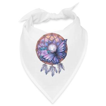 Traumfänger mit Schmetterling Galaxy Traum Kunst - Bandana - Weiß - Vorne
