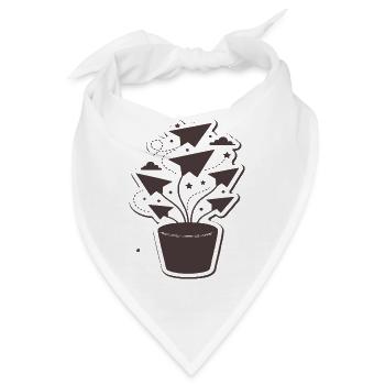 Papierflug-Pflanzenzauber - Bandana - Weiß - Vorne