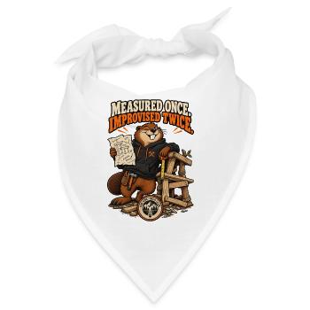 RobVibe Wild Club – Improvisierender Biber - Bandana - Weiß - Vorne