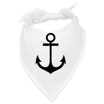 anker - Bandana - Weiß - Vorne